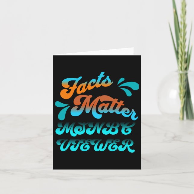 Facts Msnbc Viewer Art Sticker  Card (Front)