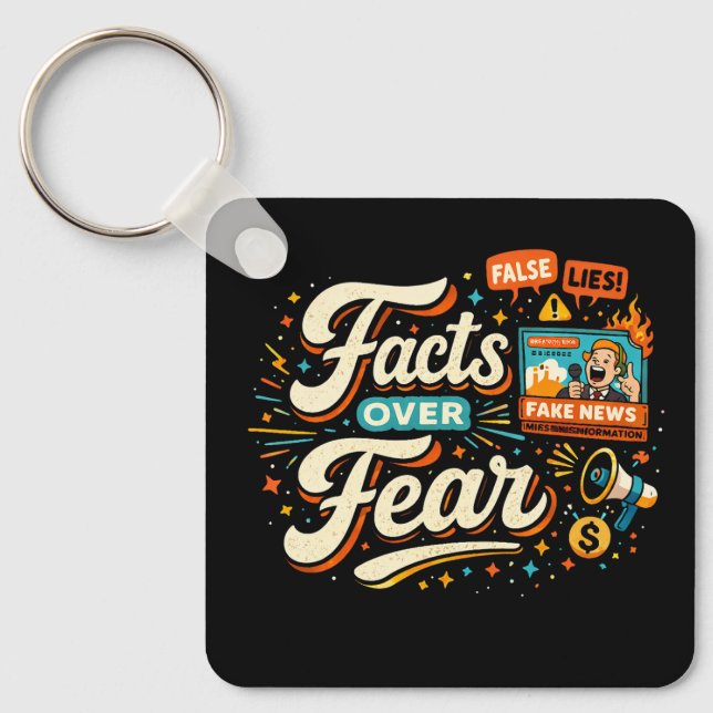 Facts Over Fear Key Ring (Front)