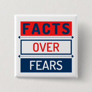 Facts Over Fears 15 Cm Square Badge