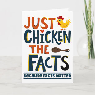 Facts Problem Funny Chicken Democrat Activist Cute Card