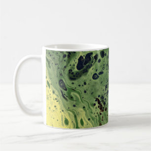 Fade Away 3 Bold Yellow Green Abstract Mug