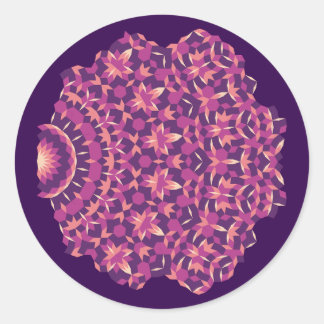 Fade Away Pattern Classic Round Sticker