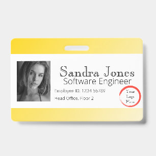 Fade Bright Yellow ID Card (Horizontal) Badge