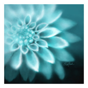 Fade to Black Dahlia Acrylic Print Triptych