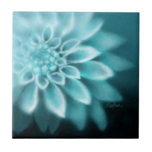 Fade to Black Dahlia Ceramic Tile