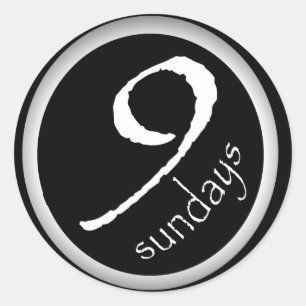 Fade to Black Round Stickers