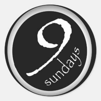 Fade to Black Round Stickers