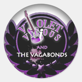 Fade to Black Round Stickers