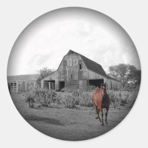 Fade to Black Round Stickers