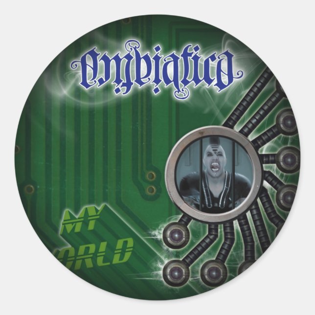 Fade to Black Round Stickers (Front)