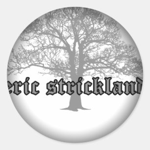 Fade to Black Round Stickers