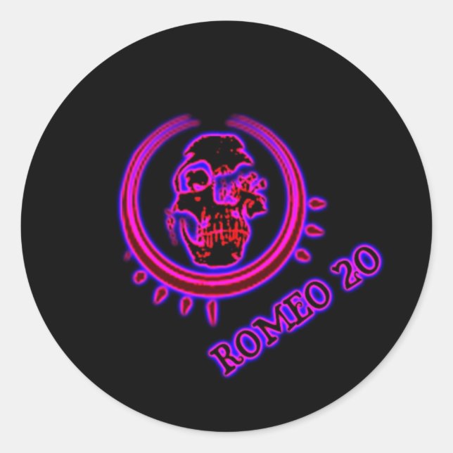 Fade to Black Round Stickers (Front)