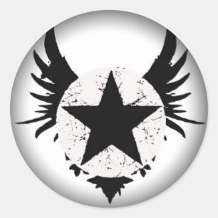 Fade to Black Round Stickers