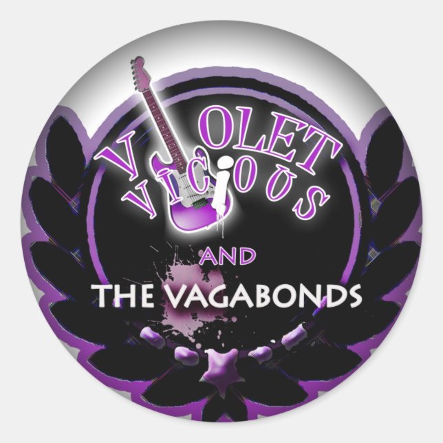 Fade to Black Round Stickers (Front)