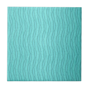 Faded Aquamarine Turquoise Wavy Vertical Pattern Tile