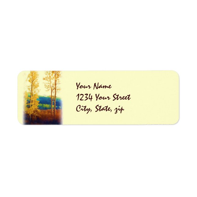 Faded Aspens label Return Address Label (Front)