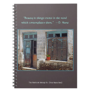 "FADED BEAUTY OF RUSTIC OLD BUILDING" NOTEBOOK