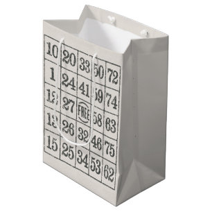 Faded Bingo Card Medium Gift Bag