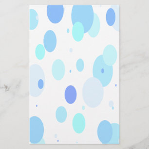 Faded Blue Bubbles Stationery