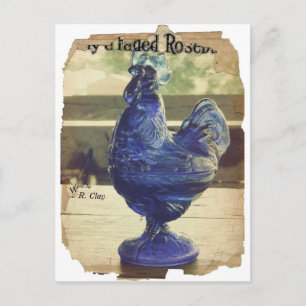 Faded Blue Glass Roo 2 Postcard