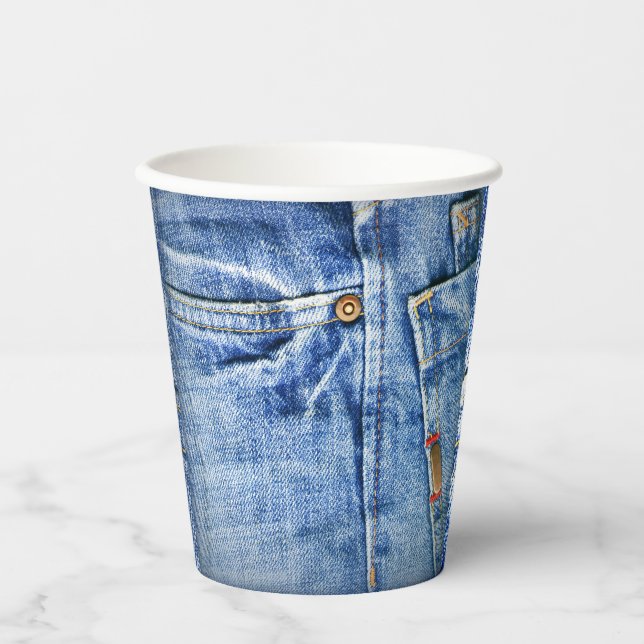 FADED BLUE JEANS PAPER CUPS (Front)