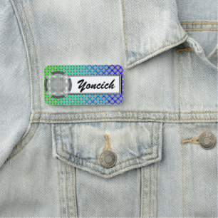Faded Circle Grid by Kenneth Yoncich Name Tag