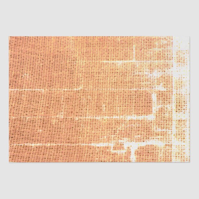 Faded coarse dark burlap tissue paper (Front)