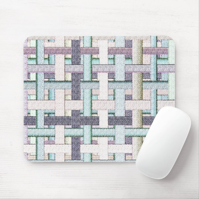 Faded coloured 'chess' in cloth or canvas look mouse pad (With Mouse)