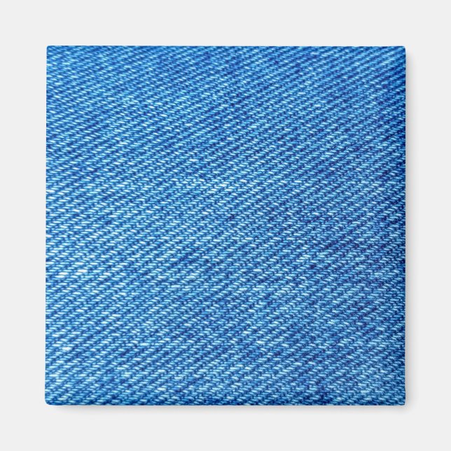 Faded Denim Blue Jeans Colour Textile Pattern Magnet (Front)