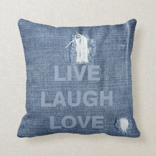 Faded Denim Cushion