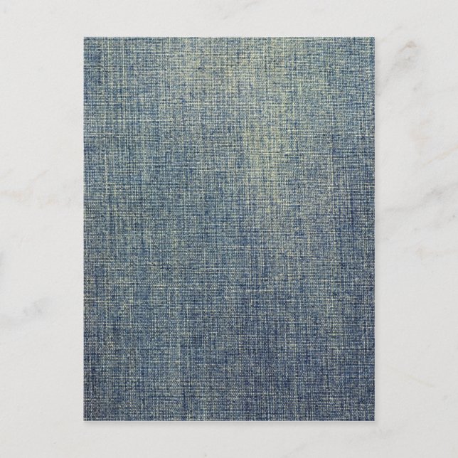 Faded denim fabric texture postcard (Front)