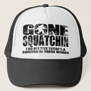 Faded Distressed Gone Squatchin Trucker Hat