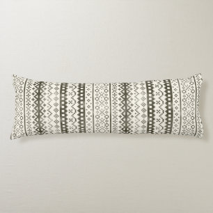 Faded Fair Isle Knit Watercolor Cabincore black Body Cushion