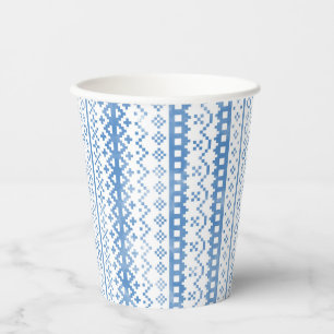 Faded Fair Isle Knitwear Watercolor Cosy Cabincore Paper Cups