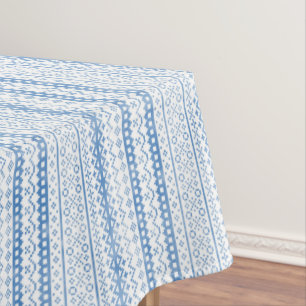 Faded Fair Isle Knitwear Watercolor Cosy Cabincore Tablecloth