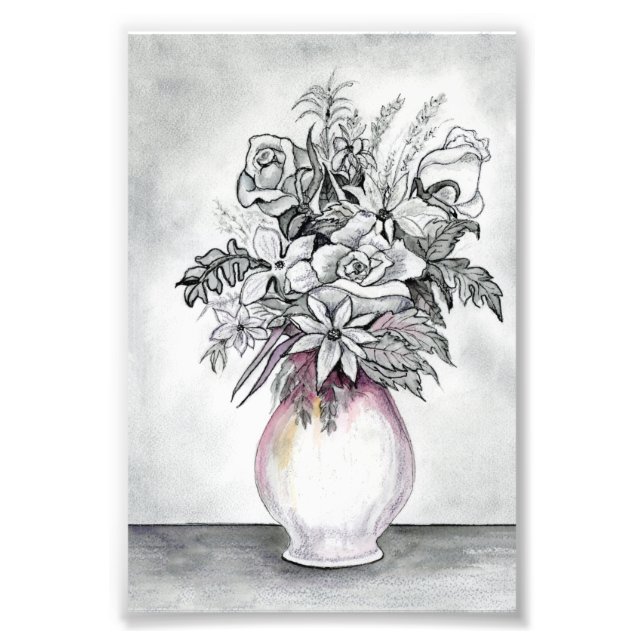Faded Floral Photo Enlargement (Front)