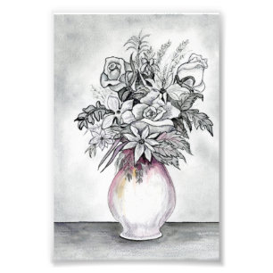 Faded Floral Photo Enlargement Print
