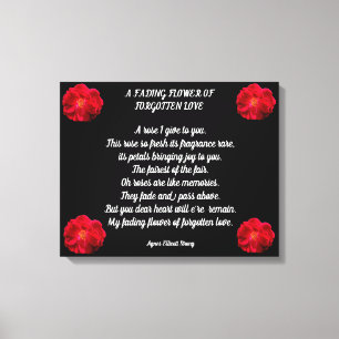 FADED FLOWER FORGOTTEN LOVE CANVAS PRINT