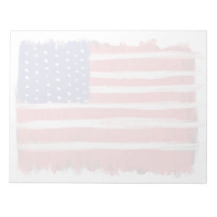 Faded Folk Art Painted Flag Notepad