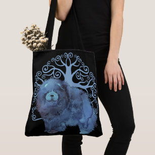 FADED GENES Chow Tree of Life - BLACK Tote Bag