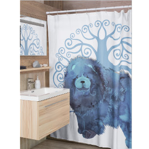 FADED GENES Chow TREE OF LIFE Shower Curtain