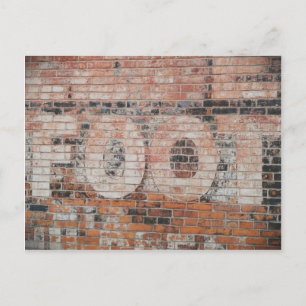 Faded Ghost Sign Letters Postcard