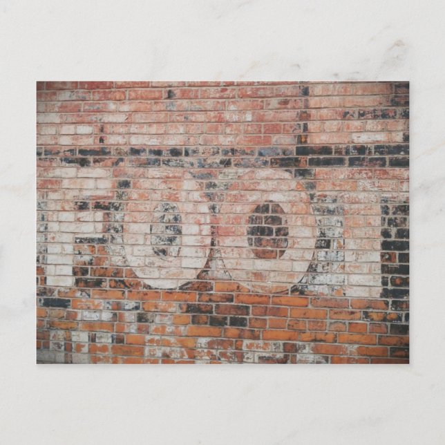 Faded Ghost Sign Letters Postcard (Front)