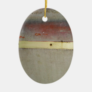 Faded Green, Red, Blue & Yellow rusted Ceramic Ornament