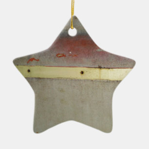 Faded Green, Red, Blue & Yellow rusted Ceramic Tree Decoration