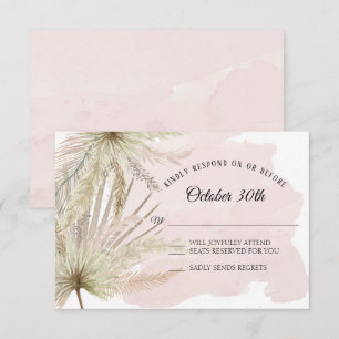 Faded Greenery Tropical Beach Boho Jungle Earthy Invitation