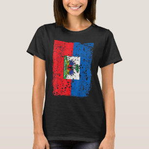 Faded Haitian Flag Distressed Flag Of Haiti T-Shirt