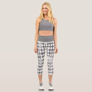 Faded Harlequin  Capri Leggings