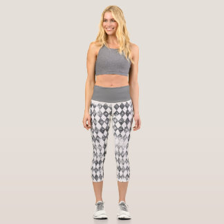 Faded Harlequin  Capri Leggings