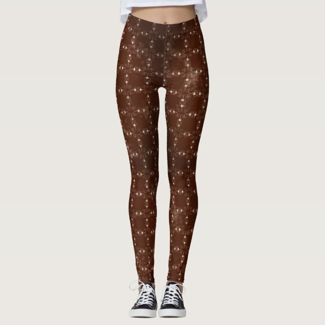 Faded Heart Lace Pattern Leggings (Front)